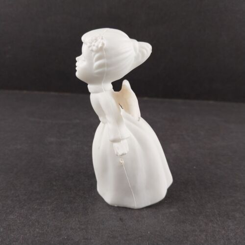 Boy & Girl Kissing Angels Molded Plastic Christmas Collectible Figurines Vtg 3"