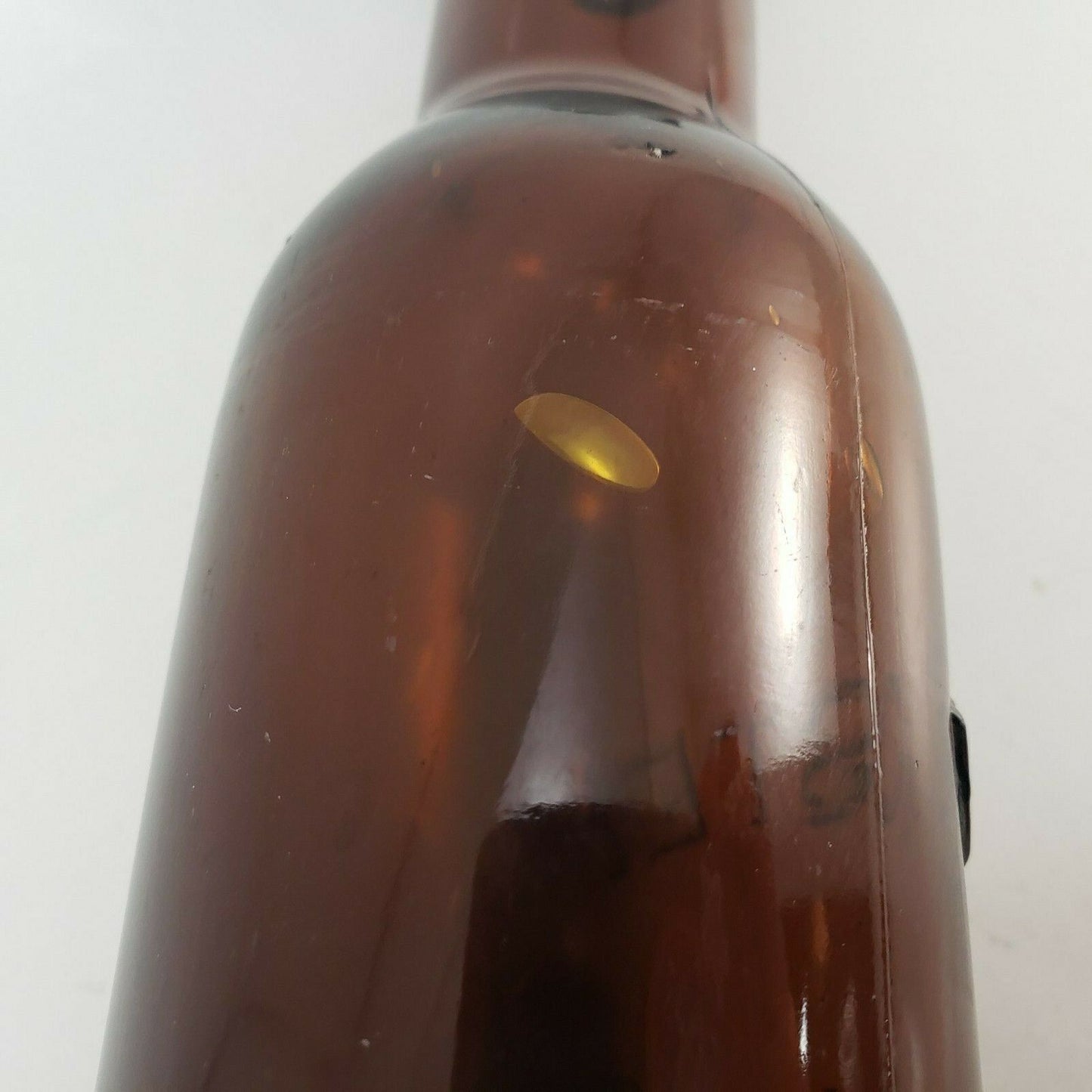 Embossed Hoster Brewing Col OH Beer Bottle Brown Blown Glass Clamp Lid 12 oz