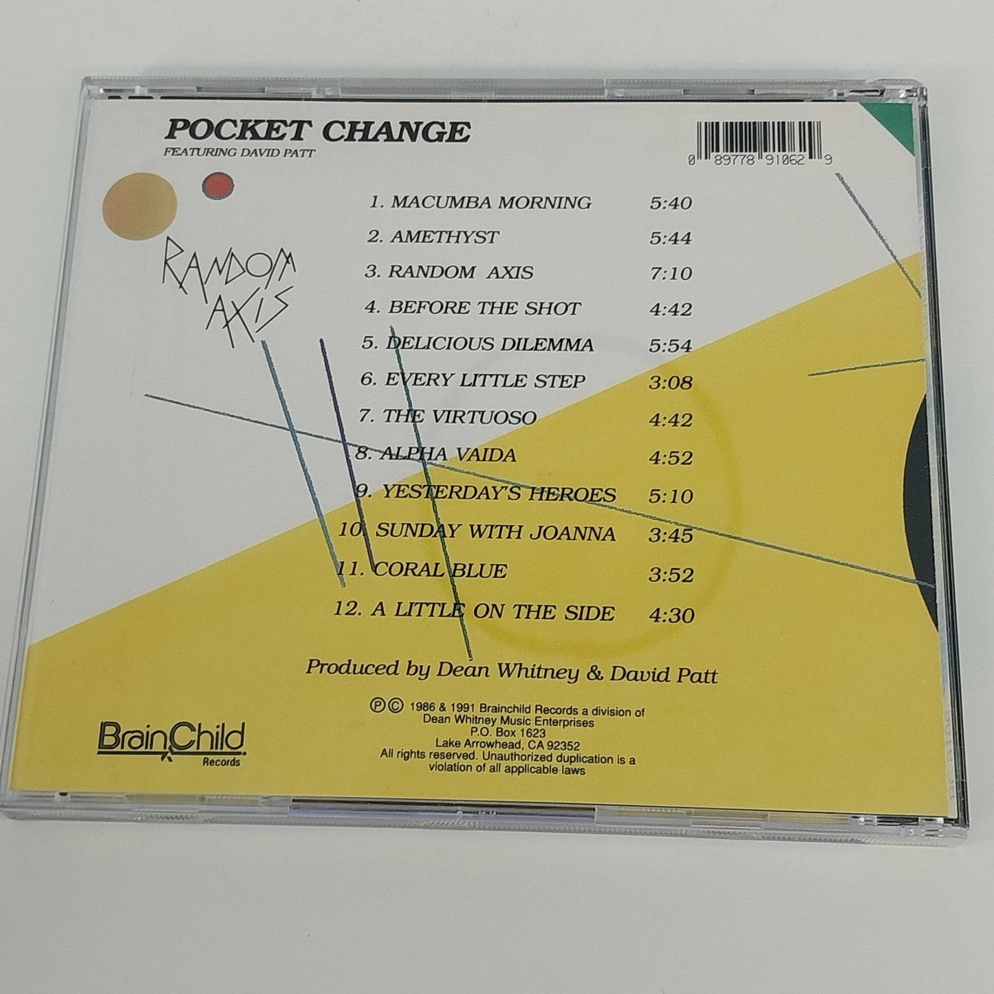 Pocket Change Random Axis & Mediterranean Affair 2 CD David Patt Smooth Jazz Vtg