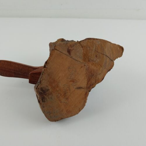 Wren Bird on Branch Signed Bryan Whaley Hand Carved Folk Art Sculpture 4.5"