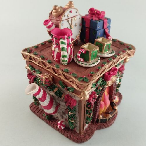 The Christmas Collectibles Fireplace Clock Wrapped Gifts Teapot By Seymour Mann