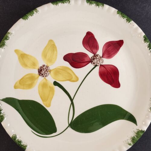 Southern Potteries Blue Ridge Luncheon Plate Hand Painted 9¼" Showgirl Design