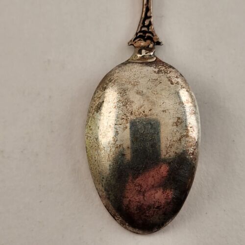 Greek Delphi Sphinx Sterling Silver Baby Spoon Vintage 4½" Long Intricate