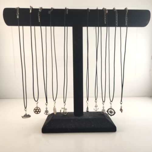 10 Pack Cruise Necklaces Finished Black Cord Ship Gift Exchange Cruising Beach