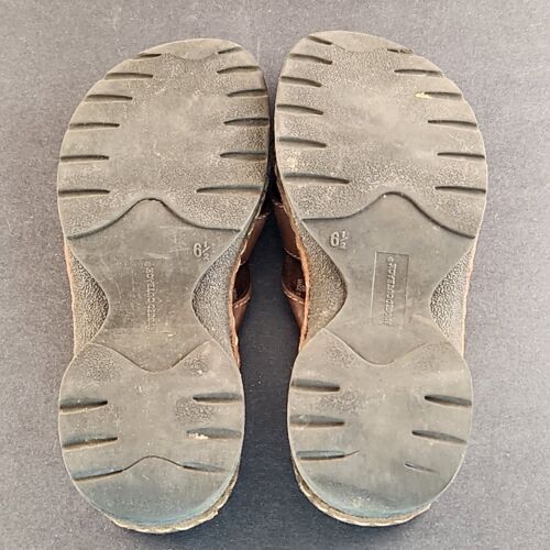 Women's Rugged Outback Vintage Brown Leather Open Toe Sandal Size 6½