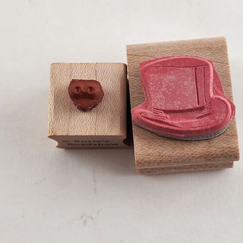 Lot of 12 Wooden Mounted Rubber Stamps Flowers Baskets Hearts and Animals VTG