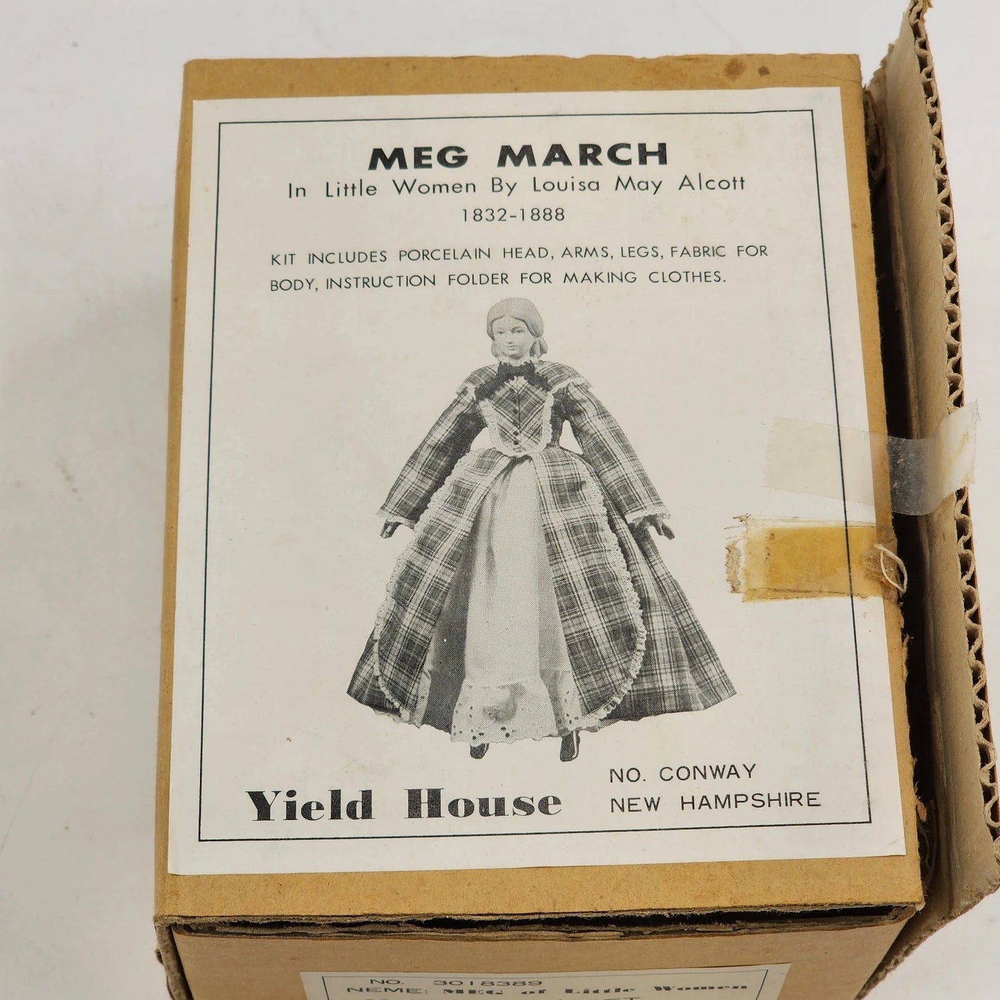 Meg March of Little Women Bisque Doll Kit by Yield House Body Parts Pattern 1977