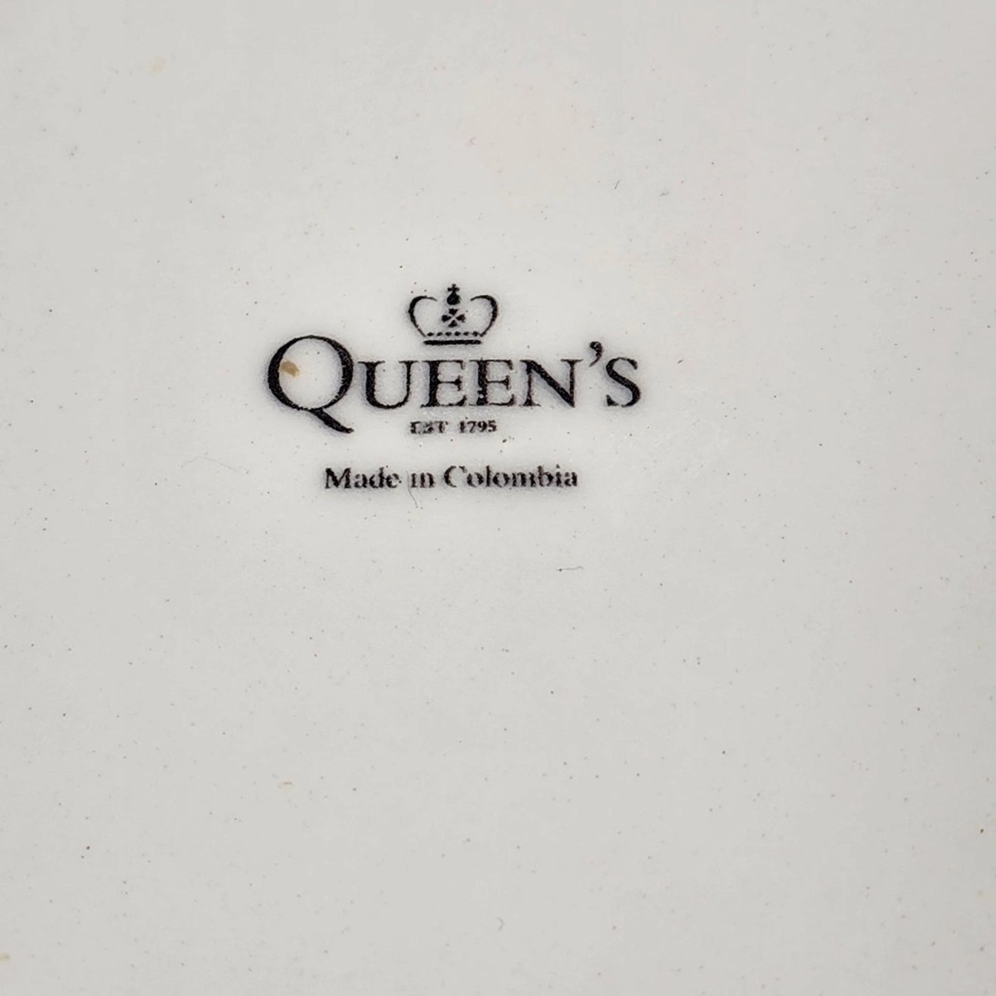 Queen’s Churchill Rooster Dinner Plate Black 10.5" Toile Floral Gingham Colombia