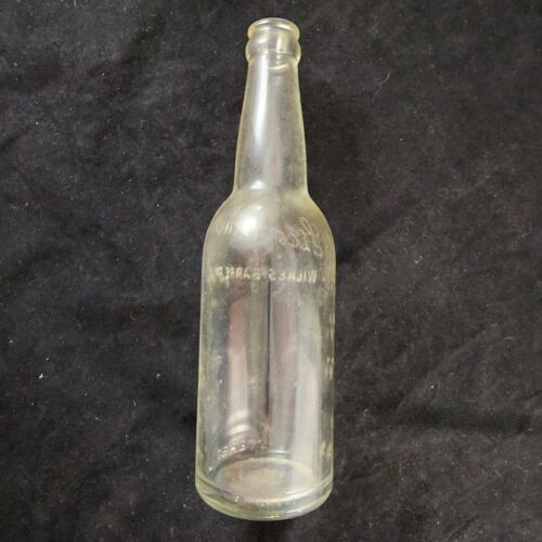 Stegmaier Beer Bottle Clear Glass Classic 1930s from Wilkes-Barre PA Vintage