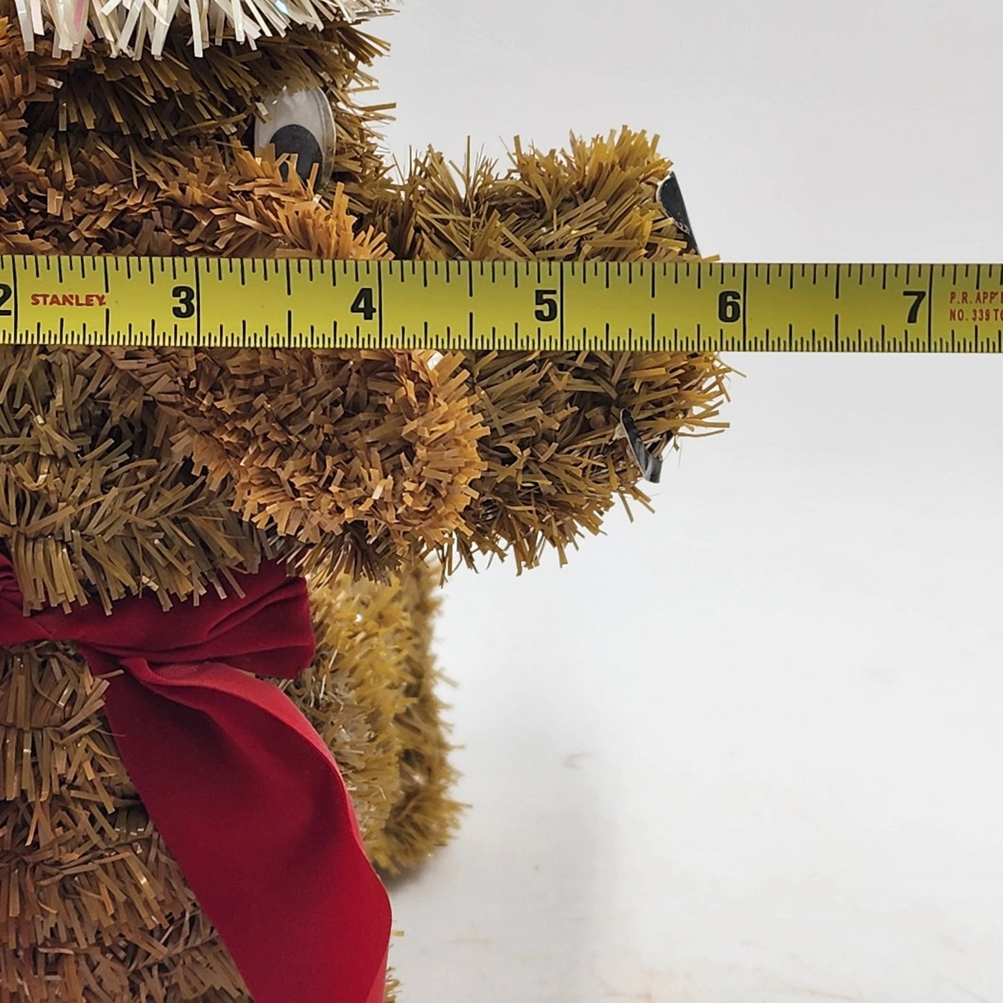 Tinsel Dachshund Santa Hat Wiener Dog Holiday Figure 12" Festive Christmas Decor