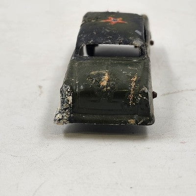 Tootsietoy Army Military Force Service Green Sedan Car Vehicle Toy Vintage 4.25"