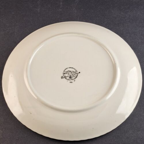 Southern Potteries Blue Ridge Luncheon Plate Hand Painted 9¼" Showgirl Design