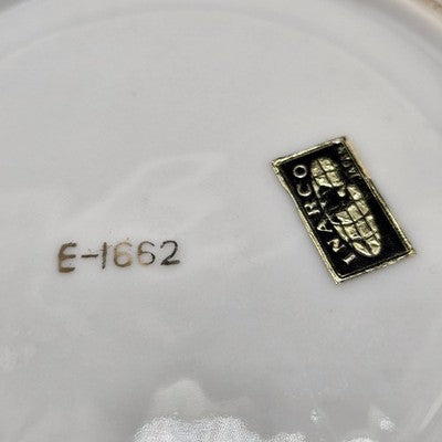 Inarco Tea Cup E-1052 Saucer E-1662 Lusterware Roses Reticulated Edge Japan