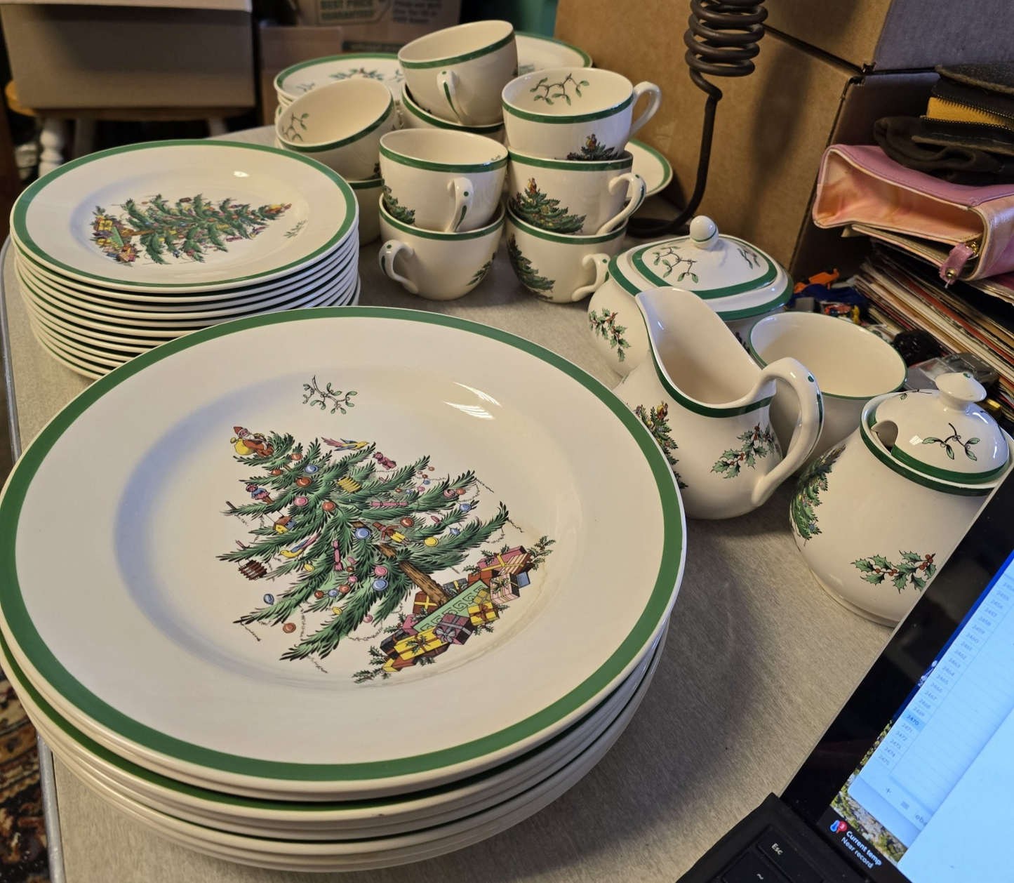Spode England Christmas Tree China Place Setting Components Dinner Set S3324 M