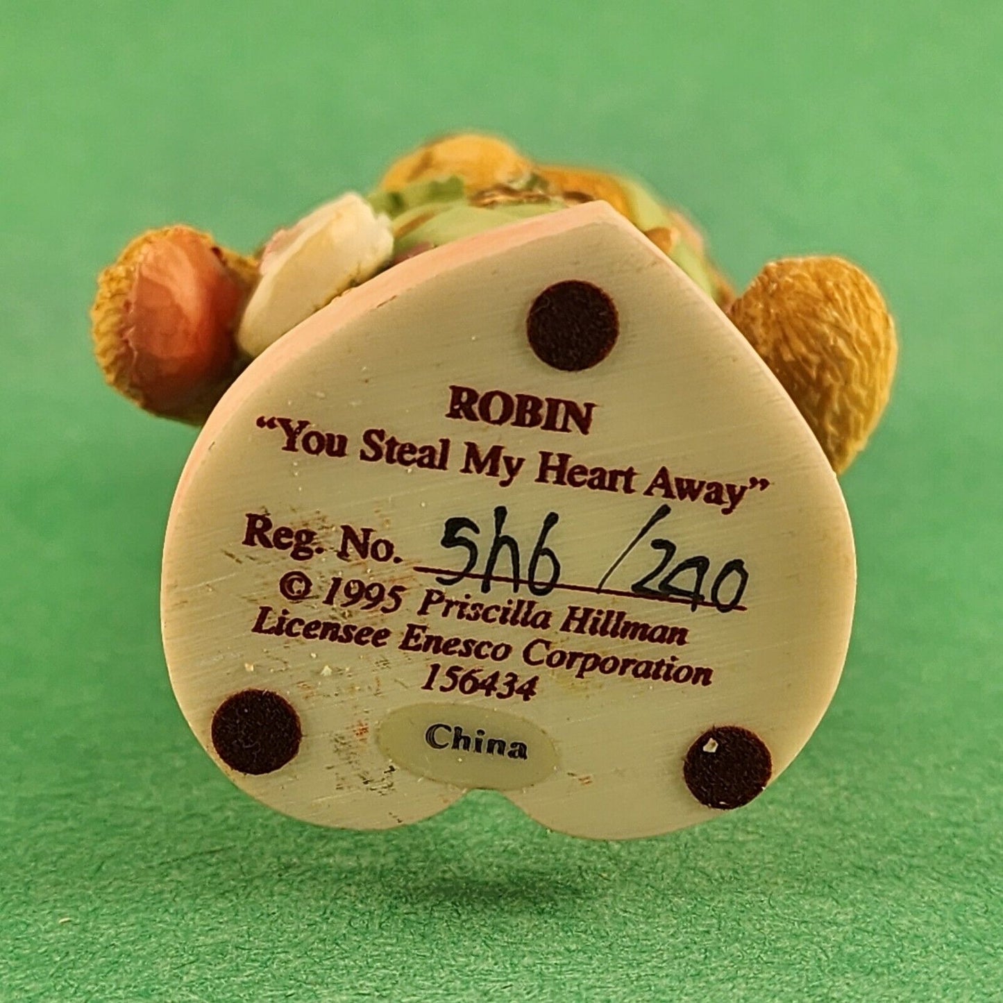 Cherished Teddies Robin Porcelain Figurines by Enesco Corp 1995 China