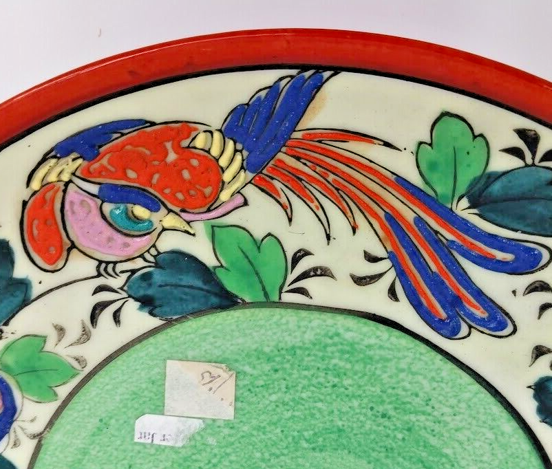 Collectable Plate Japanese Hand Decorated Bird Floral Pattern 8 inch 20cm