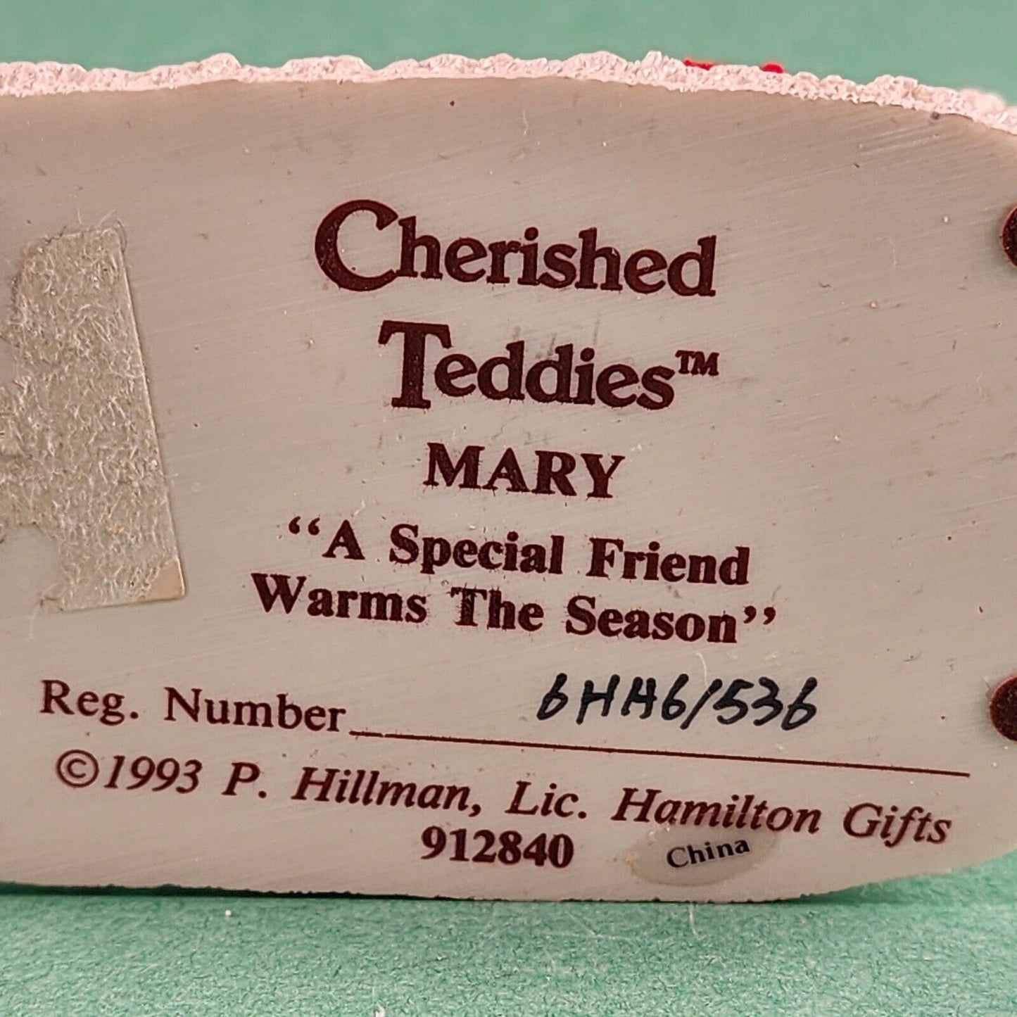 Cherished Teddies Mary Porcelain Figurines by Enesco Corp 1993 China