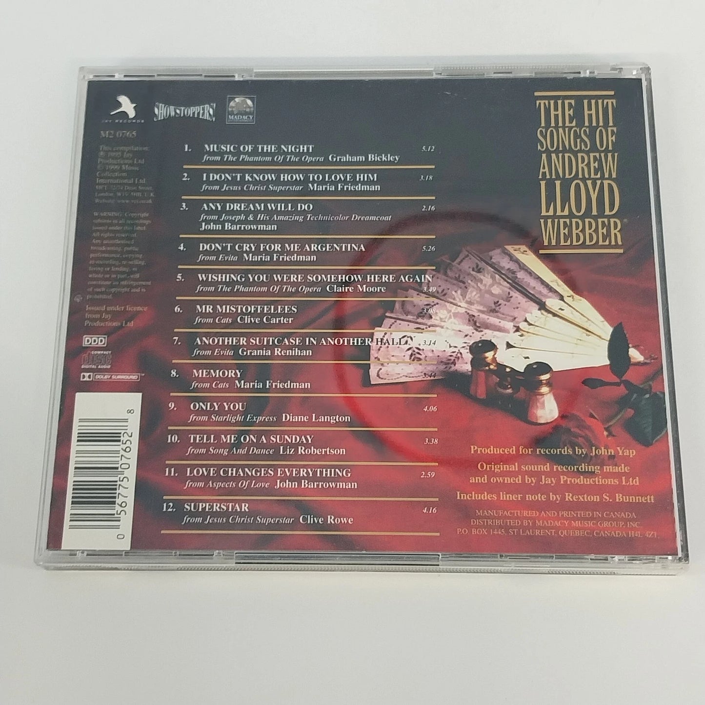 Movie Soundtrack CD Lot Big Chill Andrew Lloyd Webber Greatest Movie Songs