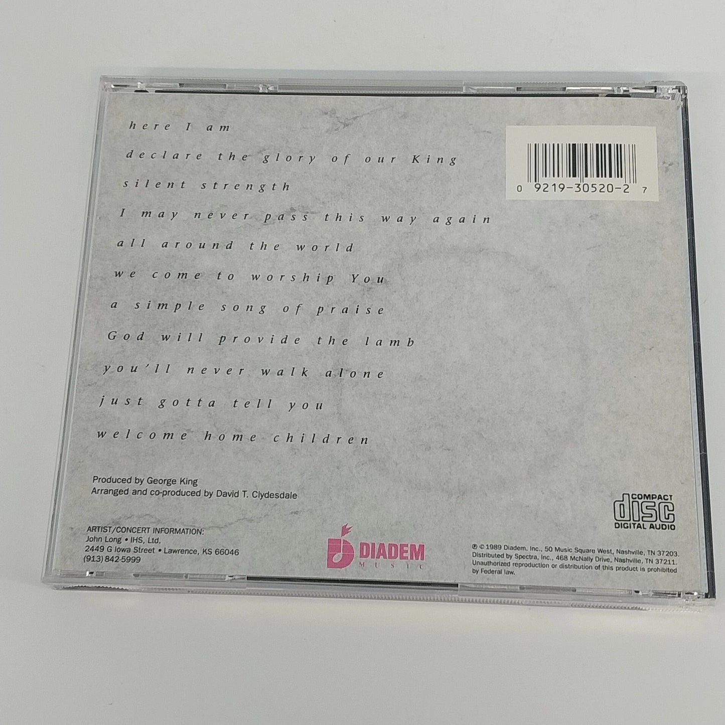 Shirley Jones Silent Strength CD 1989 Diadem Music Christian Gospel Vocal Album