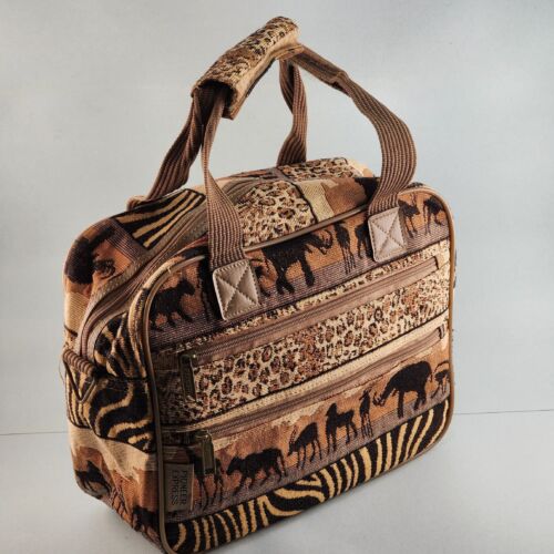 Pioneer Express Tapestry Travel Computer Bag African Safari Motif 13"x5"x10" H