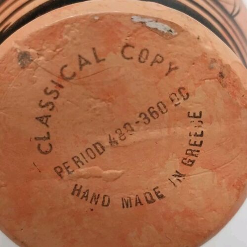 Handmade Red Figure Greek Pottery Pitcher Copy of Classic Period 430-360 BC 5"