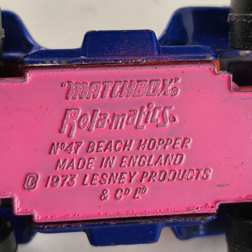 Matchbox Lesney Beach Hopper Rola-Matics No 47 Purple Pink and Orange Interior