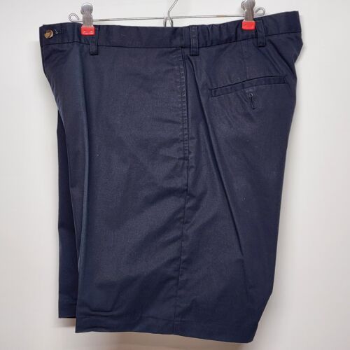 Haggar Men's Blue Golf Walking Shorts Cotton Size 36 Adjustable Waist 8" Inseam