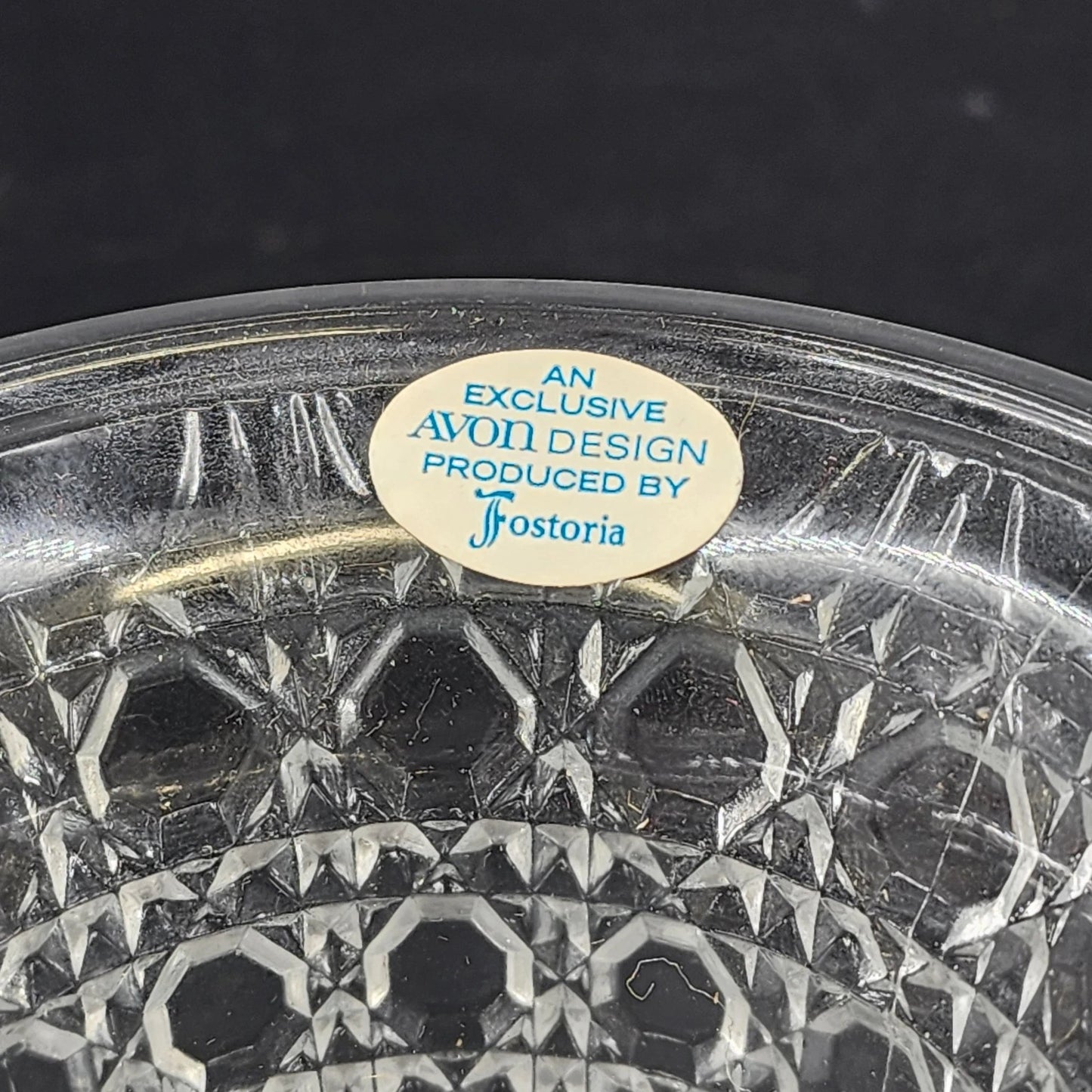 Avon Fostoria Glass Candlelight Basket Candle Holder Perfumed 1970's Vintage NIB