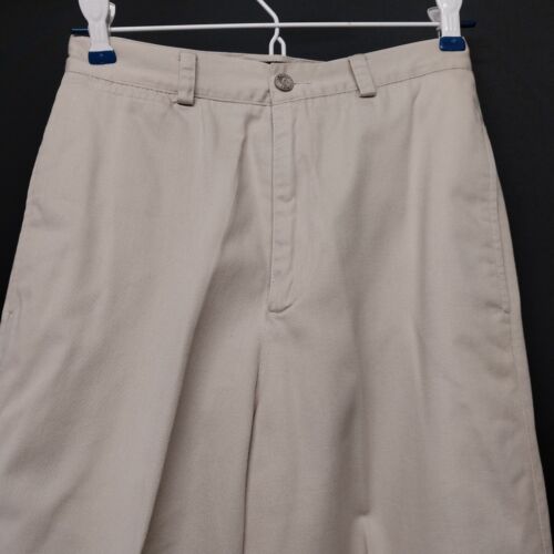 Liz Claiborne Lizsport Women's Beige Slacks 4 straight Leg Cotton 5 pockets