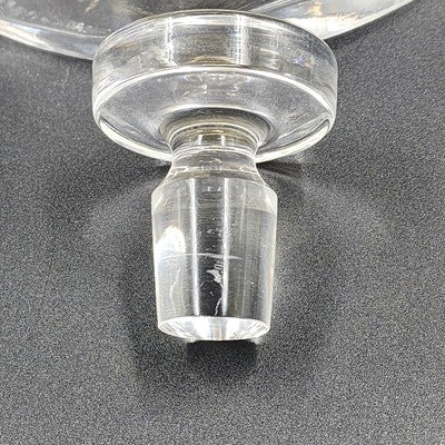 Waterford Clear Glass Oval Liquor Decanter with Stopper Spirit Barware 6"x3"x9"h