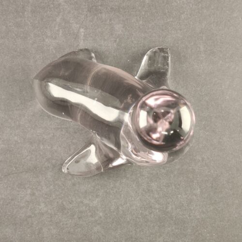 Viking Glass Paperweight Seal Balancing A Ball Figurine 7.25" New Martinsville