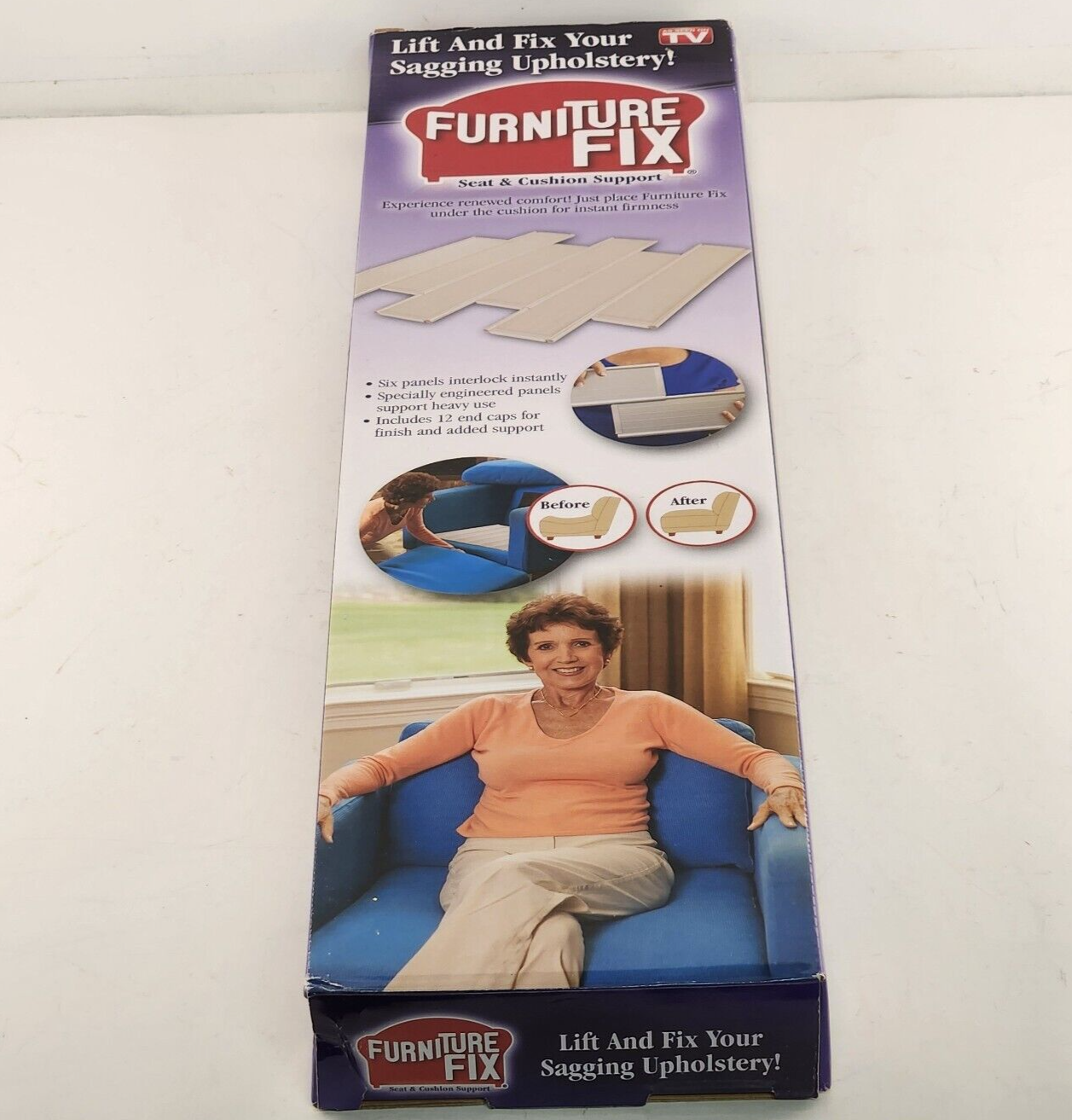 Furniture Fix Seat Cushion Support As Seen On TV Max 22"x28" Sofa Chair Saver