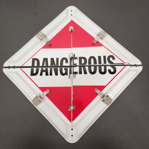 8 Legend DOT Placard Sign Aluminum Self Contained Split Panel for Roll-up Doors
