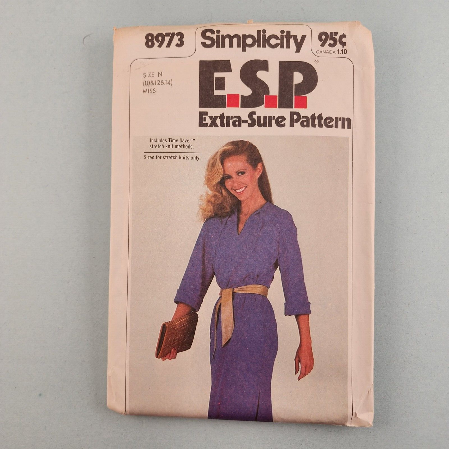 Simplicity ESP 8973 Vintage Sewing Pattern Women's Pullover Dress Size N 10-14
