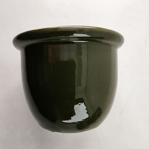 Set 6 Hall Pottery Green White Custard Cups Ramekin Dessert Restaurant
