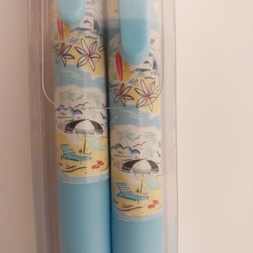 Vera Bradley Beachy Treasures Click Pen Set 2 Ink Pen Writing Gift Set