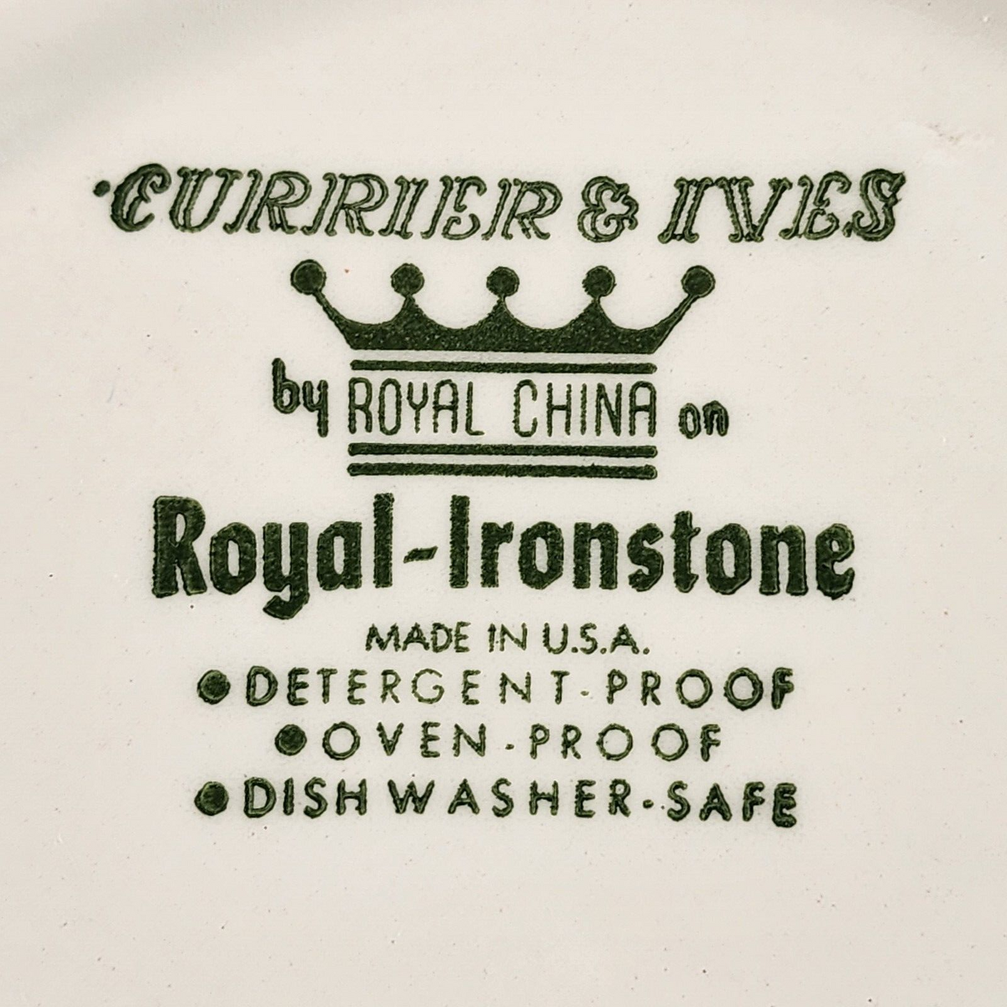 Currier and Ives Blue 10" Dinner Plate by Royal The Old Grist Mill Image USA