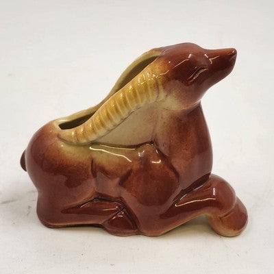 Shawnee Pottery Vase 613 Gazelle Antelope Planter Statue Animal MCM USA