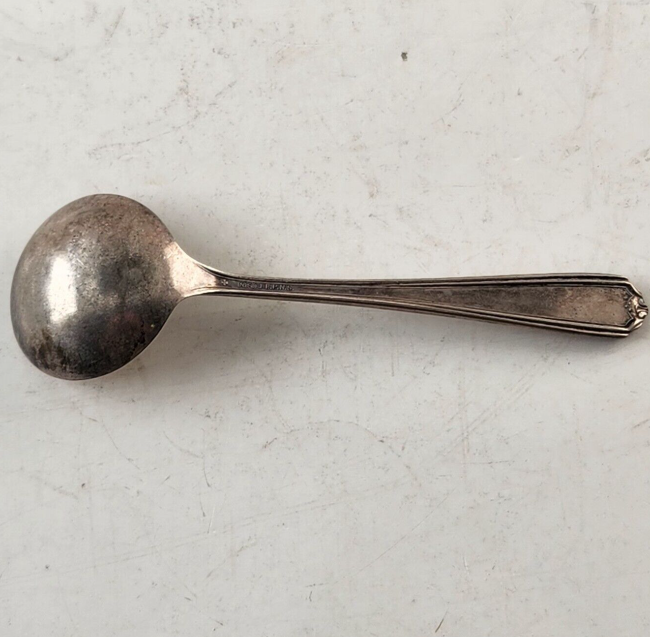 3 Round Dinner Spoons Electroplated Nickel Silver Unbranded 5" Long
