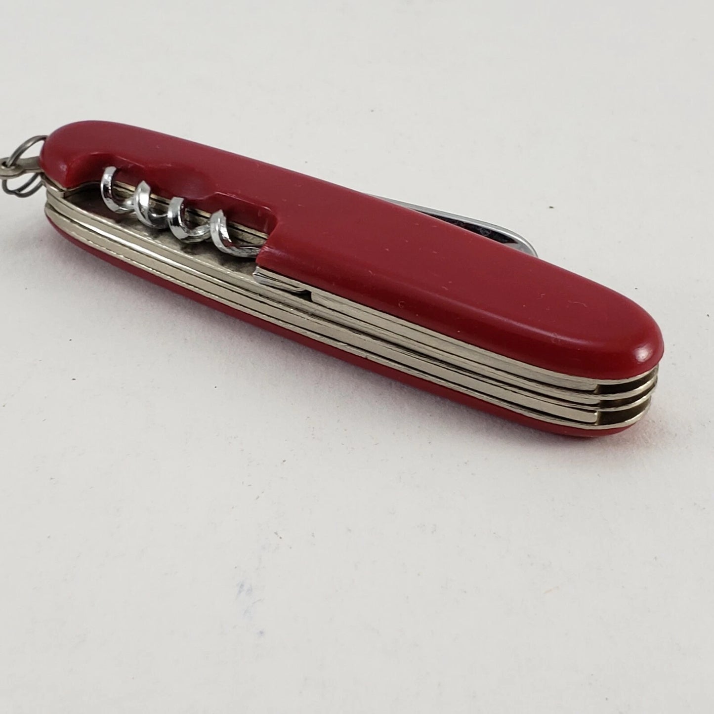 Red Multi-Blade Pocket Knife 5-in-1 Tool Stainless Steel 3¾"Base 2¼" Blade China