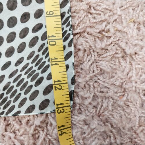 Silk Blend Polka Dot Rectangle Scarf Black & White Neck Wrap 58"x13"