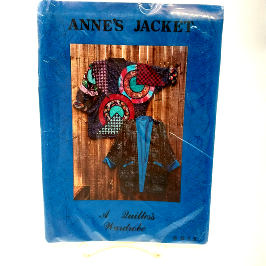 A Quilter’s Wardrobe 8012 Sewing Pattern Anne’s Jacket S-XL Uncut 1990s VTG