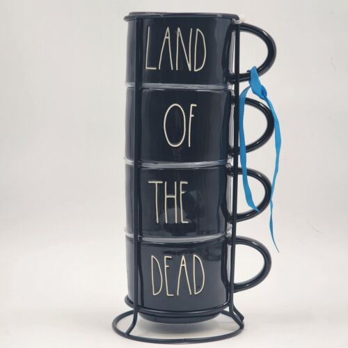 Disney Pixar LAND OF THE DEAD Coco Mug Set of 4 Rae Dunn Artisan Collection NOS