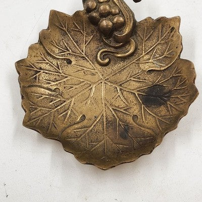 Brass Leaf Tray Trinket Dish The Vine 380 Colonial Virginia Hampton VA Korea