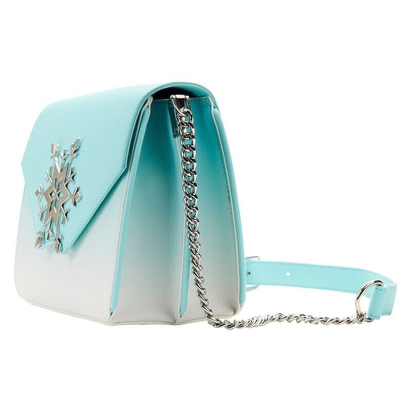 Loungefly Disney Frozen Elsa Snowflake Glitter Crossbody Bag Purse Exclusive NWT