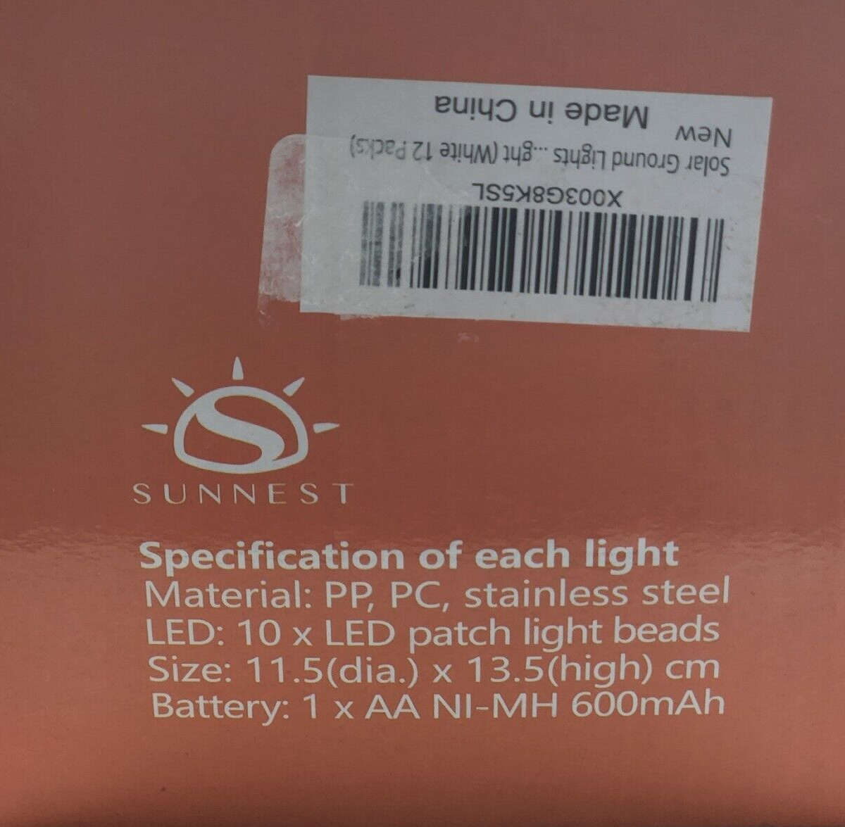 Sunnest 12 Pack LED Ground Spot Solar Lights Front and Back Yard