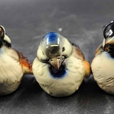 Set of 3 Goebel Sparrow Bird Figurines West Germany CV72 CV73 and CV74 2.75"x4"