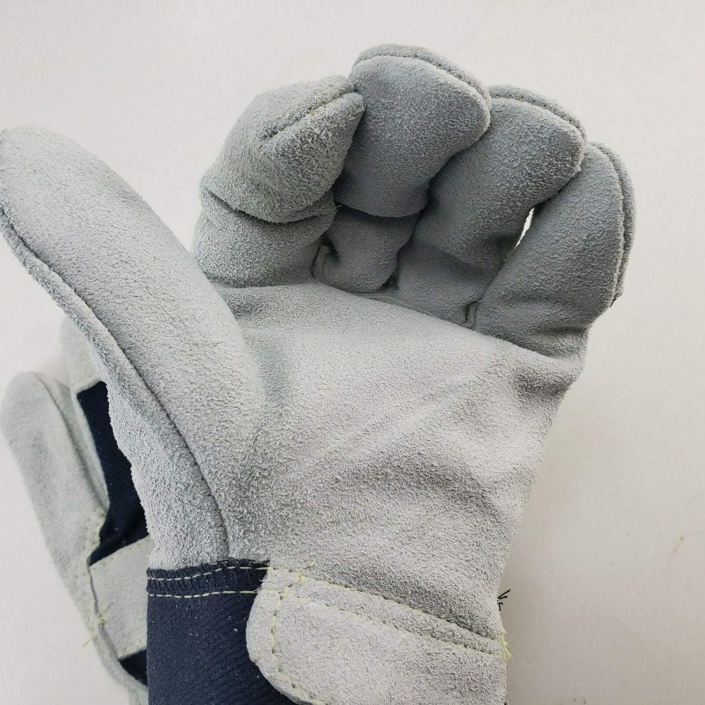 3pr Ironcat IC8 Cowhide Leather Gloves Large Rubberized Gauntlet Cuff Work
