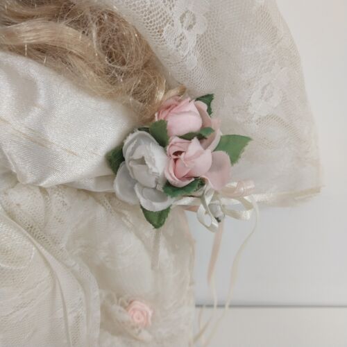 Soft Expressions Porcelain Doll Wedding Dress Tall Curly Blonde Hair 12"