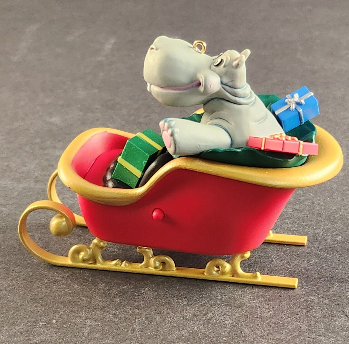 Hallmark Keepsake Singing Ornament I WANT A HIPPOPOTAMUS FOR CHRISTMAS 3" Long